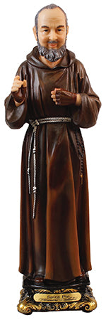 12" St Padre Pio Statue