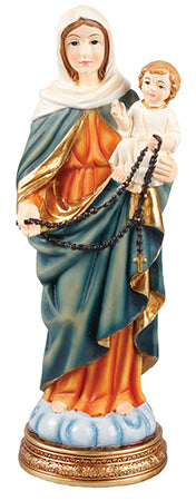 12" Renaissance Resin Madonna of Rosary Statue