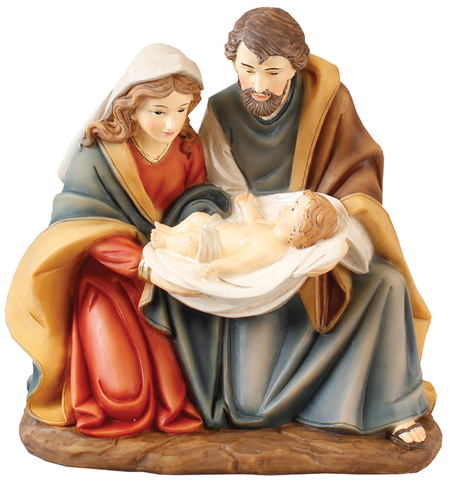 7" Nativity Holy Family Resin Statue