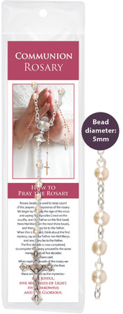 Communion Glass Rosary