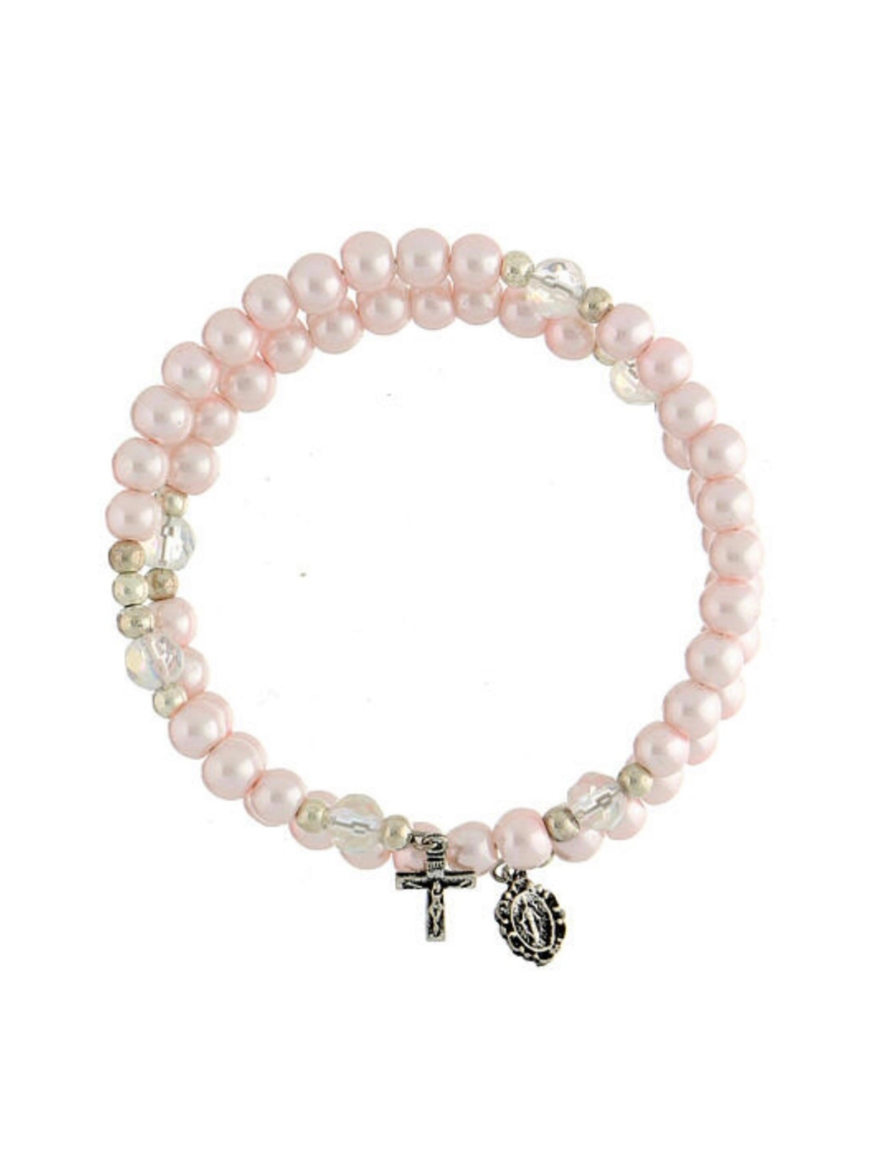 Pink Wrap Rosary Bracelet