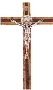 6" Wood Hanging Crucifix