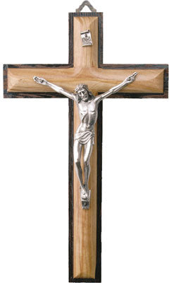 10" Olive Wood Hanging Crucifix