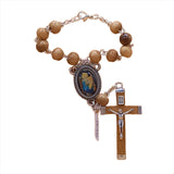 Our Lady of Walsingham Olive Wood Single Decade Car Rosary