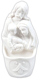 Holy Family Holy Water Font - White Resin 13cm High
