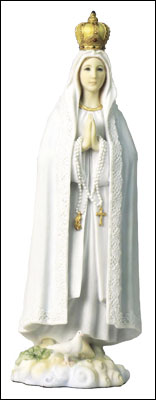 10.5" Our Lady of Fatima resin statue