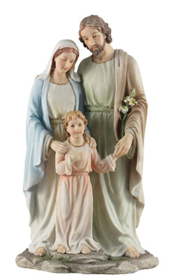 10" Veronese Hand Painted Resin Holy Family Statue