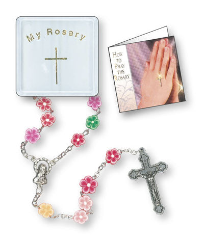 Children's Multi Coloured Soft Resin Rosary