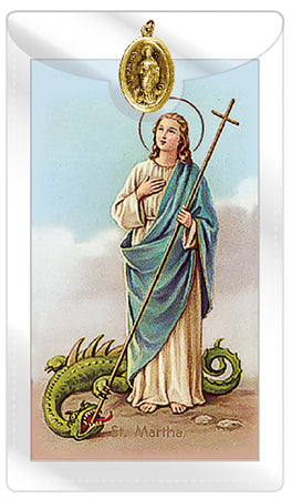 St. Martha Medal Card & Leaflet