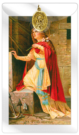 ST PHILOMENA MEDAL CARD 7140/PHIL