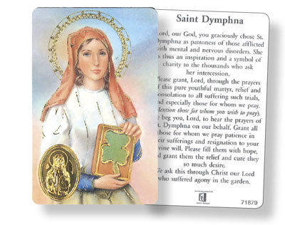 St Dymphna Prayer Card