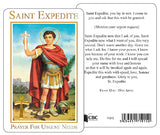 St Expedite Prayer card