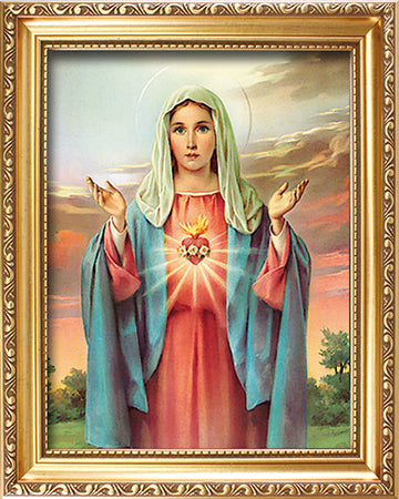 Medium Gold Framed Picture - Immaculate Heart