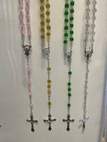 Glass Bead Rosary - Various Colours