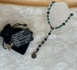 Bespoke Handmade St. Michael Angelic Crown - Ocean Agate & Black Onyx