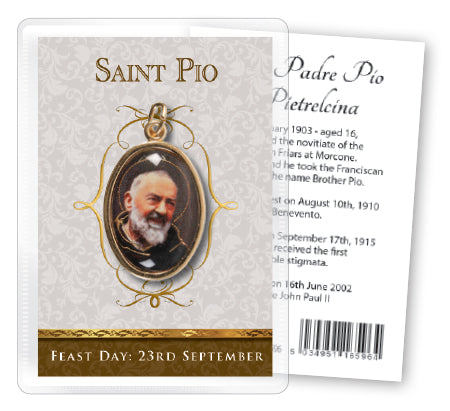 Saint Padre Pio Medal with Prayer