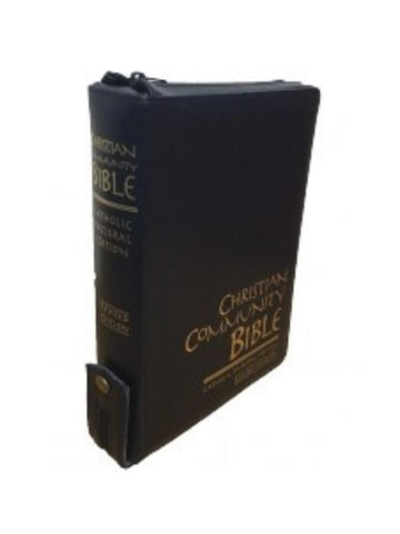 Christian Community Bible - Zip Cover - Navy Leather Edition