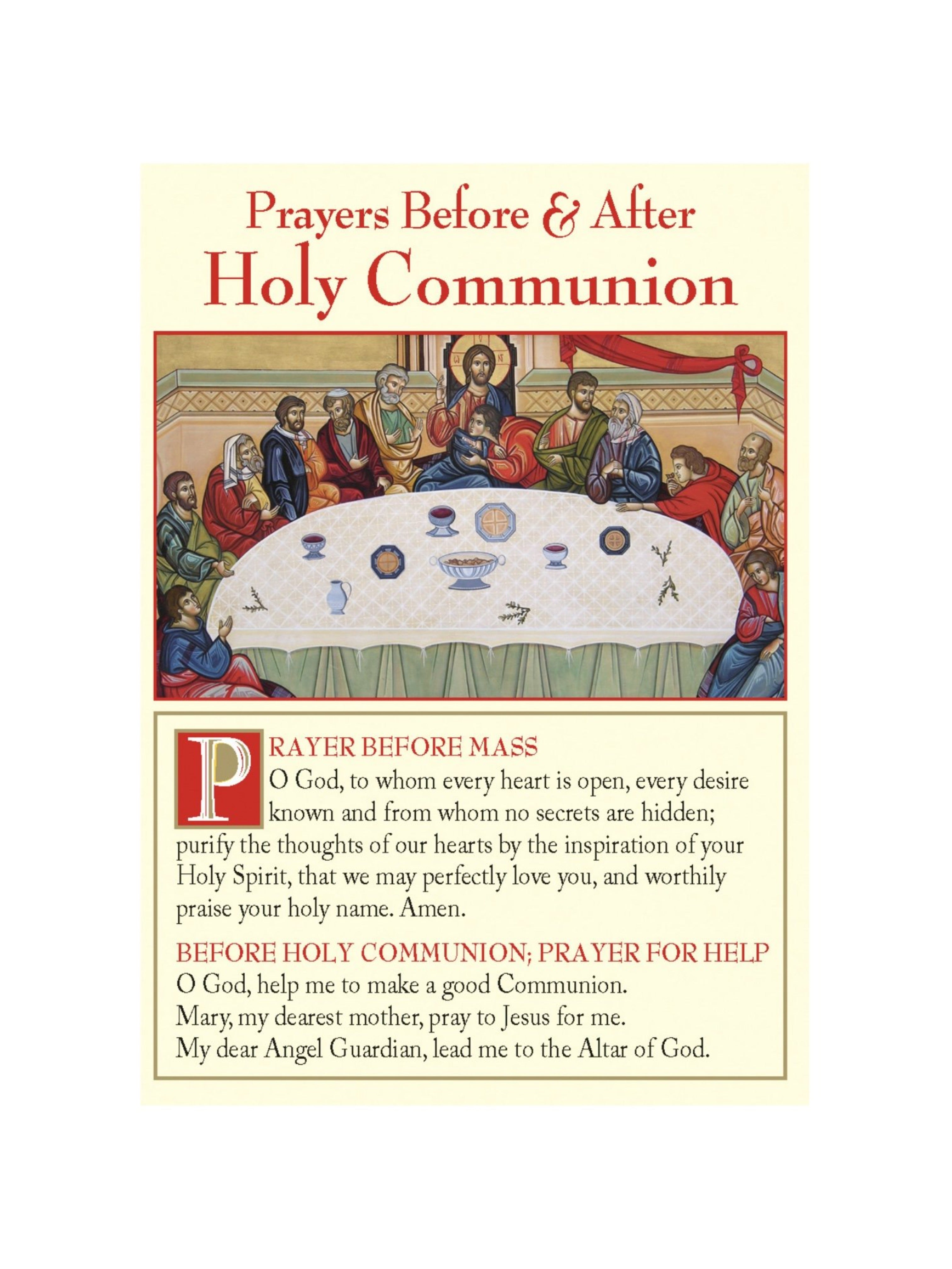 Prayers Before & After Holy Communion Leaflet
